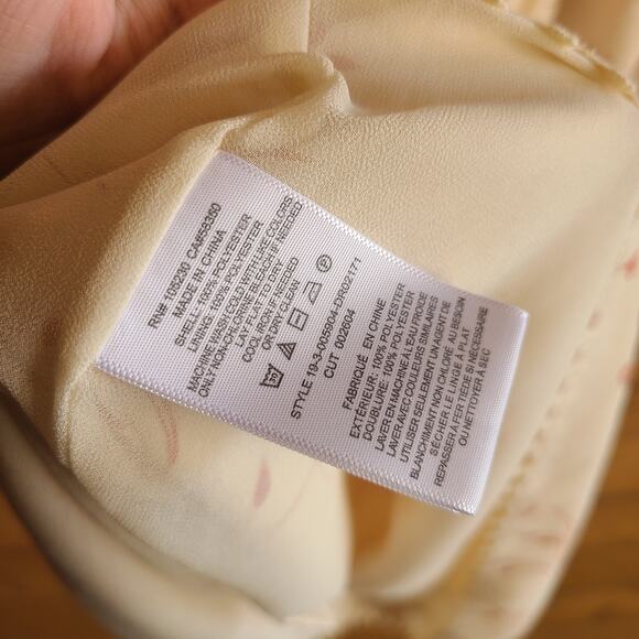 Joie Dakota Dress Aged White XS Neck Tie Mini Western Cottage Boho Prairie Flowy - Picture 6 of 6